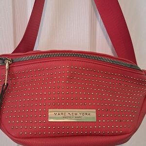 Marc New York Red Gold Studded Crossbody/Waist Pack